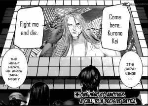Kurono não consegue nem um minuto de folga. (clique na imagem e leia o capítulo em inglês)